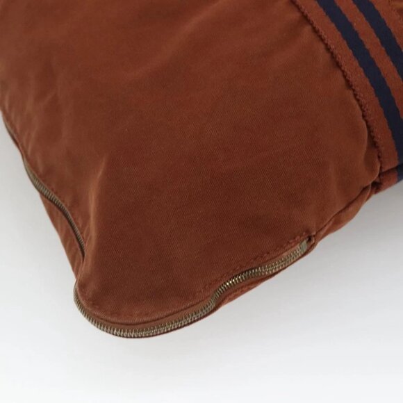 HERMES Fourre ToutPorte Documents Business Bag Canvas Brown Navy - Picture 8 of 15